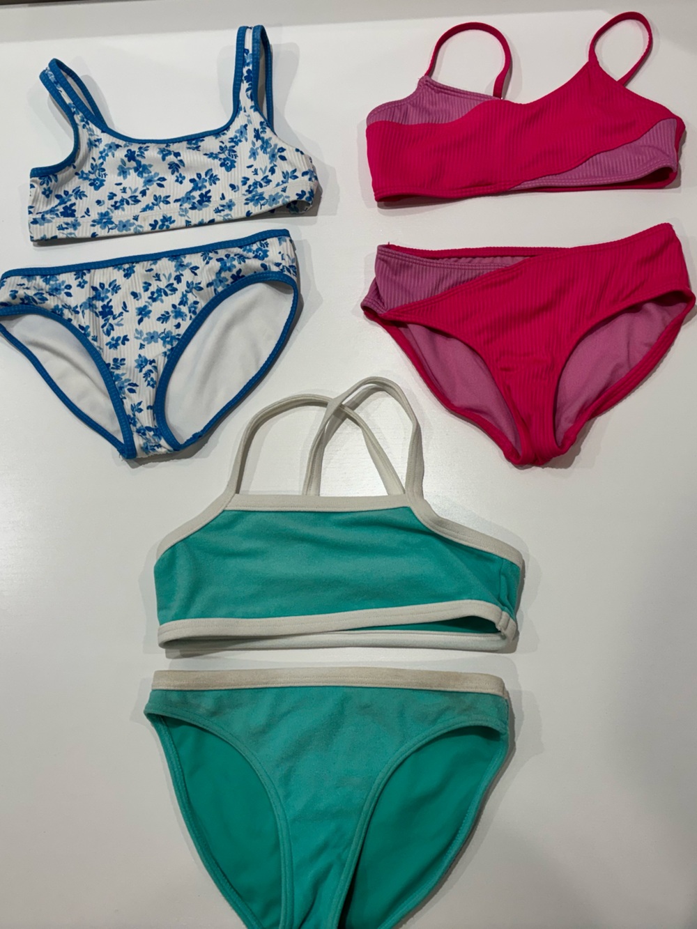 Abercrombie Kids Bikini Set - Teal, Blue Floral & Pink